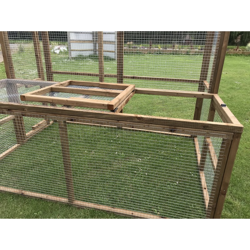 L Shape Pet Rabbit Animal Run 8ft x 6ft