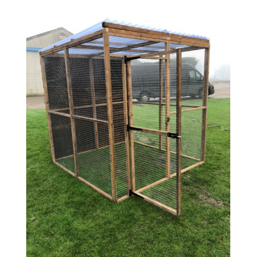Bird Aviary 6ft x 6ft 19G 184cm x 93cm Chicken Run Budget Waterproof