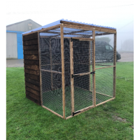 Bird Aviary Half Boarded Half Mesh 6ft x 6ft 19G Budget Chicken Run.