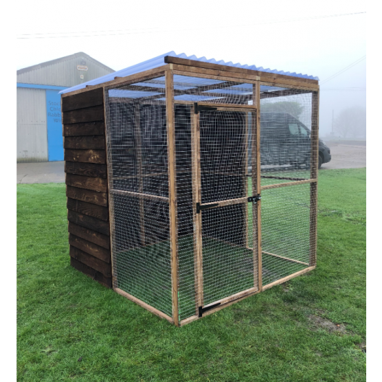 Bird Aviary 6ft x 6ft 19G 184cm x 93cm Chicken Run Budget Waterproof Enclosure