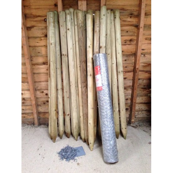 4FT Rabbit wire fencing bundle with free staples 