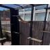 Designer 3 Sided Catio -192.5cm x 282cm x 189ft Tall with Tongue & Groove Boarded corners painted BLACK