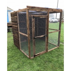 Waterproof Run  with 4 fully Boarded Panels 6ft x 6ft 16G Fox Proof Dog Cat Enclosure