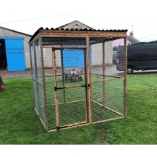 Bird Aviary 6ft x 6ft 19G 184cm x 93cm Chicken Run Budget Waterproof Enclosure