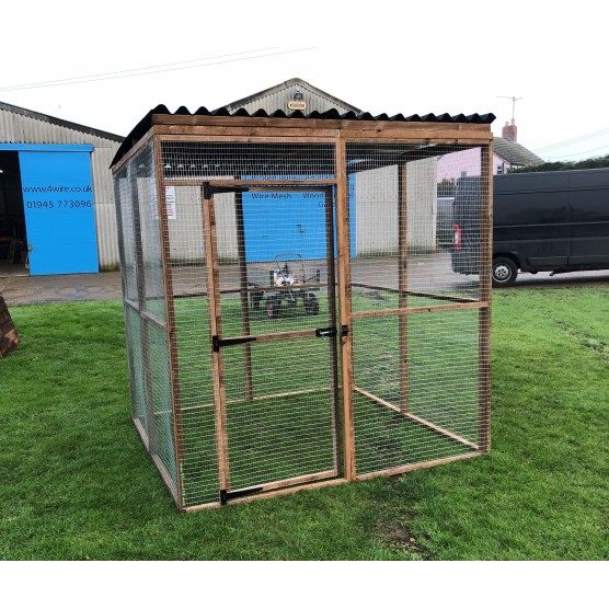 Bird Aviary 6ft x 6ft 19G Chicken Run Budget Waterproof Enclosure