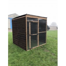 Fully Boarded Mesh Fronted Bird Aviary 6ft x 6ft 19G 1/2 x 1" wire mesh, Chicken Run Budget Waterproof Enclosure
