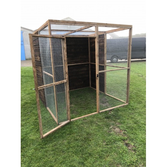 Bird Aviary 6ft x 6ft 19G 184cm x 93cm Chicken Run Budget Enclosure