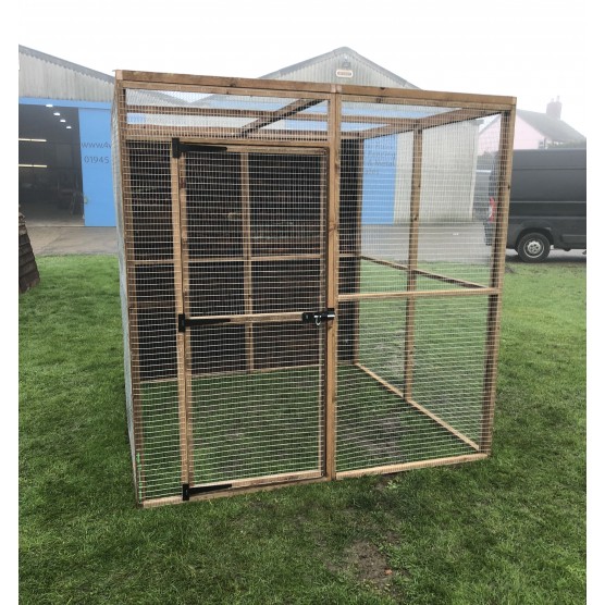 Bird Aviary 6ft x 6ft 19G 184cm x 93cm Chicken Run Budget Enclosure