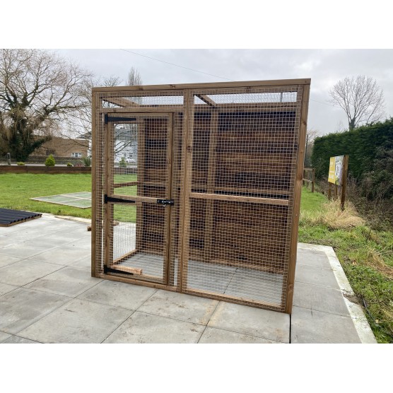 Free Standing Boarded 16G Outdoor 6ft x 3ft Animal Rabbit Chicken Dog Pen