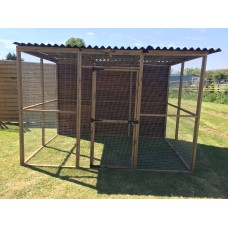 Waterproof Walk in 6ft x 9ft, 3 Fully Boarded Panels, Bird Aviary 19G (184cm x 93cm)