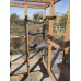 Free Standing Cat Run 8ft x 4ft Shelves and Hammock Tower Brown