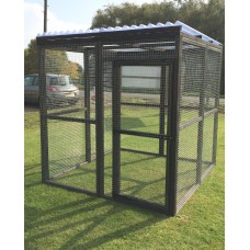 Black Painted Waterproof 6ft x 6ft Animal Run – Multi‑Animal Run