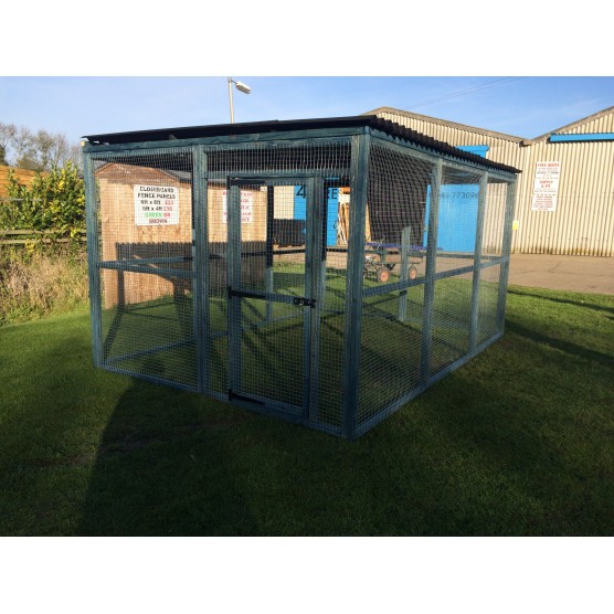 Waterproof Chicken run 8ft x 12ft Chicken Fox Proof Cat Pen Painted Blue