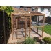 Dog Run With Shelter Kennel Wooden Outside Garden Puppy Exercise Run Cage 