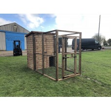 Wooden Dog Run With Sleeping Box 9ft x 4ft