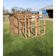 Double Dog Kennel With Run