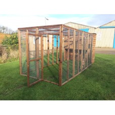Cat Run With Raised Sleeping Box Overall 6FT x 14FT
