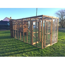 Cat Run With Sleeping box 14ft+ Internal Safety Door