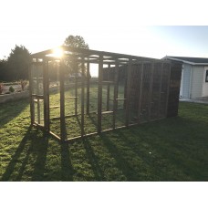 Cat Run With Raised Sleeping Box and Storage Area 6FT x 12FT