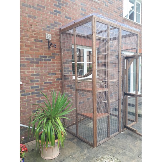 Catio / Cat Lean to 6ft x 4ft x 9ft tall waterproof roof