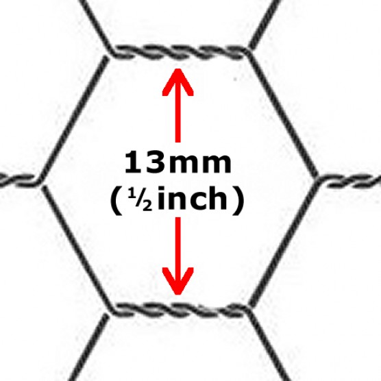 Chicken Wire 1200 x 13 x 50mt (4ft with 1/2" hole x165ft) 22G 