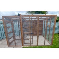 6ft x 6ft  Freestanding Catio with security door 16G 1" x 1" wire mesh