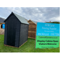 4Wire 6ft x 4ft Wooden Apex Heavy Duty Shed