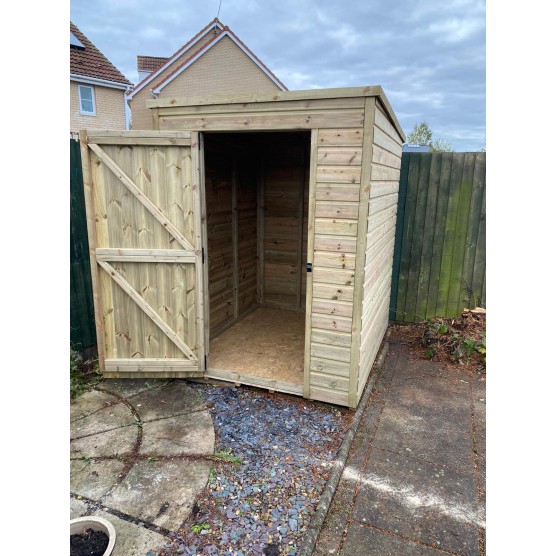 4Wire 6ft x 6ft Wooden Pent Heavy Duty Shed