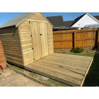 4Wire 8ft x 8ft Wooden Appex Heavy Duty Shed