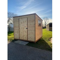 4Wire 8ft x 8ft Wooden Pent Heavy Duty Shed