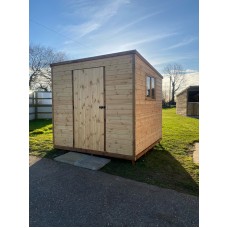 4Wire 8ft x 8ft Wooden Pent Heavy Duty Shed